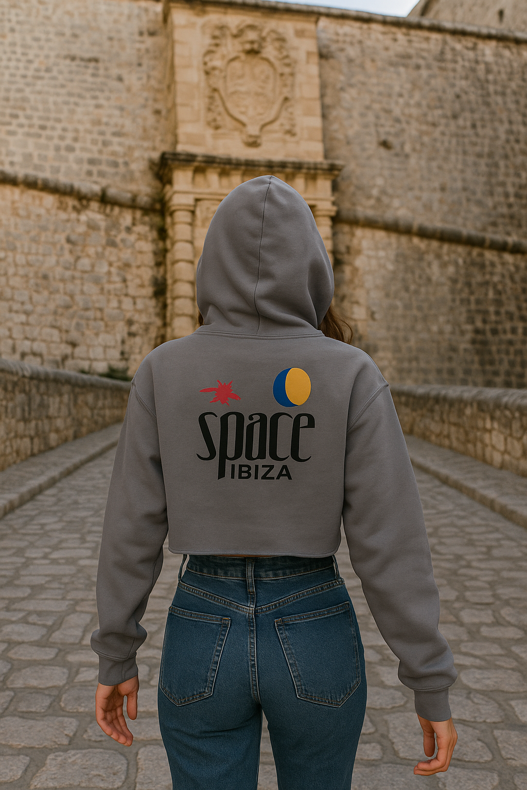 Space Crop Hoodie