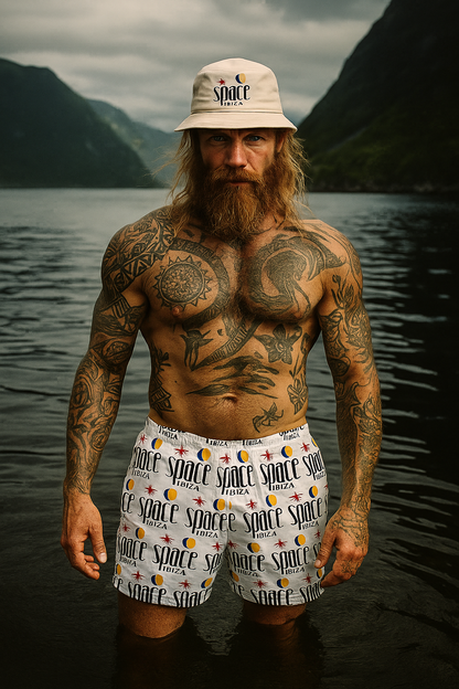 Space Beach Vibes Recycled Swim Trunks