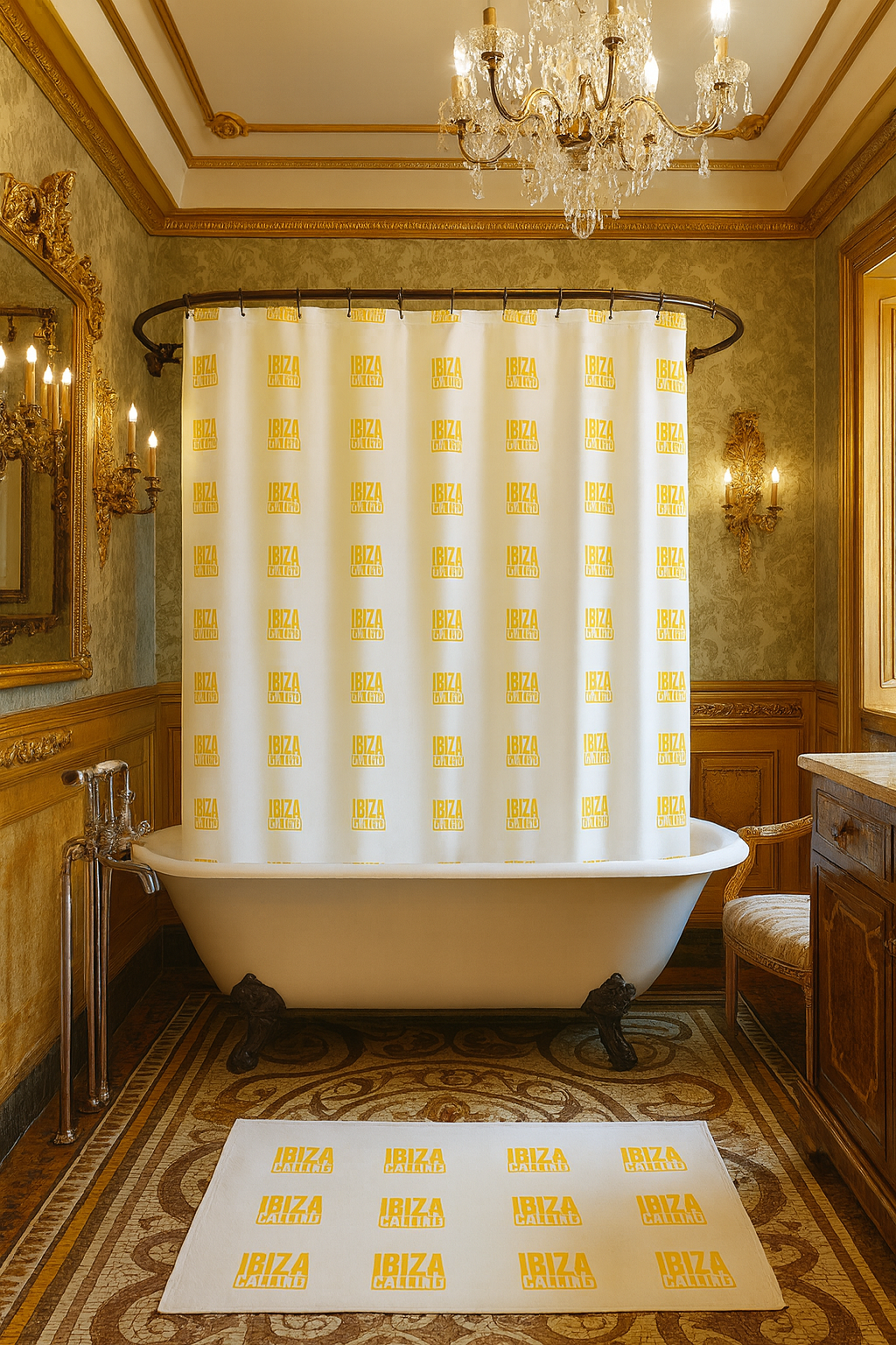 Ibiza Calling Shower Curtain